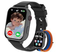4G Montre Connectée Enfant, Montre Intelligente Pour Enfants Fille Garçon avec GPS SOS Chat Vocal Appel Vidéo WiFi Mode Classe Chronomètre Réveil Jeux, Montre Telephone Enfant 4 à 12 Ans Cadeau, Noir