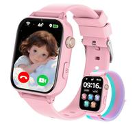 4G Montre Connectée Enfant, Montre Intelligente Pour Enfants Fille Garçon avec GPS SOS Chat Vocal Appel Vidéo WiFi Mode Classe Chronomètre Réveil Jeux, Montre Telephone Enfant 4 à 12 Ans Cadeau, Rose