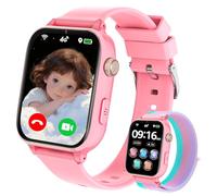 4G Montre Connectée Enfant, Montre Intelligente Pour Enfants Fille Garçon avec GPS SOS Chat Vocal Appel Vidéo Mode Classe Chronomètre Réveil Jeux, Montre Telephone Enfant 4 à 12 Ans Cadeau, Rouge