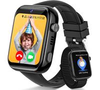 4G Montre Connectée Enfant, Smartwatch Enfant Avec Gps Et Téléphone, Appel Vidéo, Sos, Mode Classe, Whatsapp, Wifi, Ip68, Sim, Podomètre, Réveil, Montre Intelligente Garcon/Fille, Noir