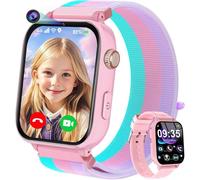 4G Montre Connectée Enfant, Smartwatch Téléphone pour Filles Garçons avec GPS, Appels, WiFi, SOS, Vidéo/Voix Chat, Mode larme, Montre Intelligente Enfants Cadeau 4 à 12 Ans, Rose