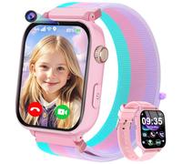 4G Montre Connectée Enfant, Smartwatch Téléphone pour Filles Garçons avec GPS, Appels, WiFi, SOS, Vidéo/Voix Chat, Mode Classe, Alarme, Montre Intelligente Enfants Cadeau 4 à 12 Ans, Rose