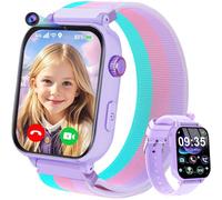 4G Montre Connectée Enfant, Smartwatch Téléphone pour Filles Garçons avec GPS, Appels, WiFi, SOS, Vidéo/Voix Chat, Mode larme, Montre Intelligente Enfants Cadeau 4 à 12 Ans, Violet