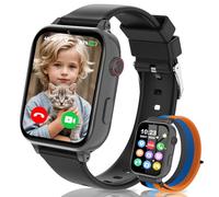 4G Montre Connectée Enfant, Smartwatch Téléphone pour Filles Garçons avec GPS, SOS, WIFI, Appels/Vidéo/Chat Vocal, Mode École, Podomètre, Alarme, Jeux Smart Watch pour Enfants 4-12 Cadeau (Noir)