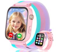 4G Montre Connectée Enfant, Smartwatch Téléphone pour Filles Garçons avec GPS, SOS, WIFI, Appels/Vidéo/Chat Vocal, Mode École, Podomètre, Alarme, Jeux Smart Watch pour Enfants 4-12 Cadeau (Rose)
