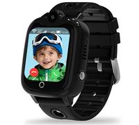 4G Montre Connectée Enfant,Smartwatch Téléphone pour Filles Garçons avec GPS, SOS, WIFI, Appels/Vidéo/Voix Chat, IP68 Étanche Jeux Réveil Mode Classe, Montre Intelligente Enfants Cadeau (Noir-GPS)