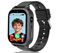 4G Montre Connectée Enfant, Smartwatch Téléphone pour Garçons avec Appels/SOS/GPS/WiFi/Vidéo/Voix Chat, Mode Classe, Alarme, Jeux, Calculatrice, Calendrier, IP68 Montre Intelligente Enfant GPS Cadeau