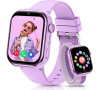 4G Montre Connectée Enfants, 1.83''Hd Montre Téléphone Enfant Avec Gps, Batterie De 800Mah, Appels Vidéo, Chat Vocal, Wi-Fi/Lbs/Sos/Sms, Mode École, Podomètre, Réveil, Étanchéité Ip68(Violet)