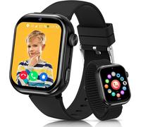 4G Montre Connectée Enfants, 1.83''HD Montre Téléphone Enfant avec GPS, Batterie de 800mAh, Appels Vidéo, Chat Vocal, Wi-FI/LBS/SOS/SMS, Mode École, Podomètre, Réveil, Étanchéité IP68 (Noir)