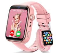 4G Montre Connectée Enfants, IP68 Étanche Montre Telephone Enfant avec Appels, Appels Vidéo, Chat Vocal, WhatsApp, Wi-FI, GPS, SOS, Mode École, Podomètre, Dormir Smartwatch pour Filles et Garçons Rose