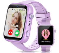 4g Montre Connectée Enfants, Montre Telephone Enfant Écran Hd De 1,83 Pouces, Appels, Appels Vidéo, Chat Vocal, Whatsapp, Wi-Fi, Gps, Sos, Étanche Ip68, Mode École, Podomètre, Réveil (Violet)