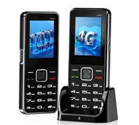 4G Téléphone Portable Senior, 2.4" LCD Écran, Double SIM Carte, Batterie 1700 mAh, Grandes Touches, Haut Volume, Bouton SOS, HAC, Station de Charge, USB C, Téléphone Portable pour Personnes Âgées