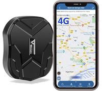 4G Traceur GPS pour Voiture/Moto/Camion - 4G GPS Tracker Suivi Temps Réel - Étanche IP67 - Aimant Puissant - Géorepérage - Alarme SMS/APP - APP sans Abonnement - Carte SIM Anonyme Gratuite - 5000mAh
