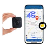 4G Tracker GPS avec Carte SIM Winnes Traceur GPS Mini Taille pour Enfants Personne âgées Valise avec Alarme Sonore SOS Boutons Personnalisés Étanche Longue Veille Suivi Historique APP sans Abonnement