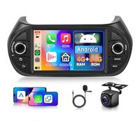 4GB+64GB Android Autoradio pour Citroen Nemo/Peugeot Bipper/Fiat Fiorino Qubo 2008-2017, Hodozzy 7 Pouces Écran Tactile avec CarPlay Android Auto GPS WiFi Bluetooth FM/RDS Radio DSP Canbus Caméra