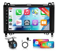 4GB+64GB Android Autoradio pour Mercedes Benz B200 Classe B W169 W245 B160 B170 B180 W639 W906 Vito Viano Sprinter AVCE CarPlay Android Auto, Hodozzy 9 Pouces Radio GPS, Bluetooth, WiFi, DSP FM/RDS