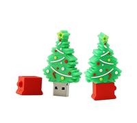4GB Arbre de noël de façonner Une Clef USB USB 2.0 bâton Flash Disk clé USB u Disquette Pen Drive USB 2.0 Reste pendrive clé USB de mémoire externes chaîne Stockage Disque USB (Green)