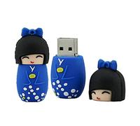 4GB Japanese Kimono Fille Forme des clefs USB, Stylo Drive Memoria Flash Reste pendrives Disque Flash USB clé USB de Disque clé USB USB. (Blue)