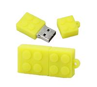 4GB Les Blocs de Construction Forme des Clefs USB, Stylo Drive Memoria Flash Reste Pendrives Disque Flash Clé USB (Le Jaune)