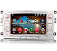 4GO+64GO Android 14 Autoradio GPS Navigateur pour Ford Focus Mk2 Mondeo Mk4 C-Max S-Max Galaxy sans Fil Carplay WiFi DSP Canbus SWC Écran Tactile IPS de 7 Pouces Bluetooth 5.1