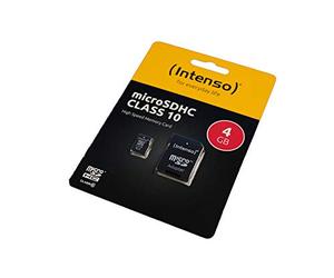 4Go Carte mémoire Compatible avec Geemarc CL8600, microSDHC, Classe 10, HighSpeed, avec Adaptateur SD