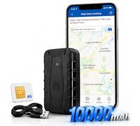 4GTK918 Traceur GPS Voiture sans Abonnement Mouchard GPS Tracker 20000mAh Aimanté Temps Réel pour Bateau,Gestion de Flotte,Camping-Car AntiVol,Localisation Détecteur de Trajet