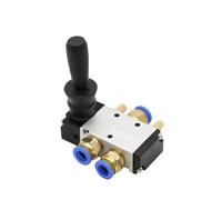 4H210-08 Vanne manuelle pneumatique à commande par levier 5/2 voies avec silencieux et raccord rapide Select 1Pcs(4H210-08 w PC12-02)
