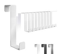 4happy Lot de 10 crochets pour porte - Couleur : blanc - Matériau : acier inoxydable et indéformable - Utiliser comme porte-manteau individuel