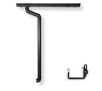 4Home&Garden Gouttière RG 70 Kit complet avec tuyau de descente jusqu'à 750 cm | Type 200 DN 60 | Plastique PVC anthracite | 4Home&Garden (longueur du toit jusqu'à 250 cm)