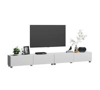 4housedesign® Meuble TV Mural 240 cm | Board lowboard Table Television Salon Table TV | Meuble Tele Suspendu Meuble Bas TV 55 Zoll - Armoire Meuble TV 240 cm Longueur Blanc Mat