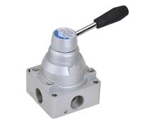 4HV330-10 4 way 3 position Manual Hand lever Pneumatic Valve 3/8" BSPT Center Closed NWPNLXEA