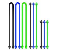 4in 6in 12in Silicone Cable Ties, Reusable Cord Organizer Straps for Earphones, Computer Cords, Home Kitchen 9Pcs