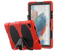 4in1 Coque pour Samsung Tab A8 X200 X206 10.5 Housse Aux Protection + Pied,Rouge
