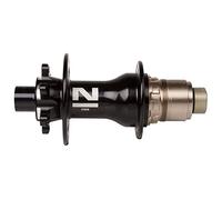 4in1 discbrake Rear hub, 32/14G Holes, w/4 Japanese Sealed Bearings, polishing Anodized Black, Old 142 mm, w/o QR, axle 12x142 mm, with XD Drive, Each in NOVATEC-Box