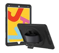 Lobwerk Étui de Protection 4 en 1 pour Apple iPad (7ème génération) 2019 2020 10,2" avec Fonction Support et poignée Noir