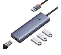 4in1 Hub Baseus UltraJoy USB-A to USB 3.0 RJ45 (Space Grey)