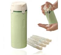 4in1Travel Dispenser Bottle，Portable、Save space、Leak Proof、Refillable Containers Transparent with Scale、Label，for Shampoo Conditioner Lotion，Travel Essentials for Business, Gym&Camping (Green)