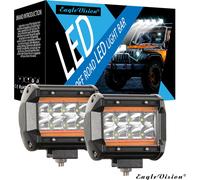 4Inch 120W 12000LM LED 6000K+8000K Light Bar Truck Lights Quad Row Off Road pre Jeep ATV UTV SUV čln Amber light + biela