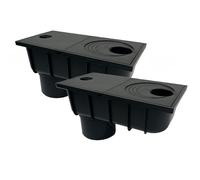 4INSTALATOR 2 pièces Descente de gouttière de 50mm à 110mm avec filtre Récupérateur d’eau de pluie DN110 Noir Descente de gouttière Filtre à eau de pluie | Universel pour différentes tailles de tuyaux