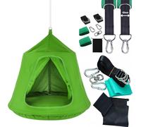 4iQ Balançoire, nid de cigogne, balançoire de jardin pour enfants avec coussin, aire de jeux + sangles