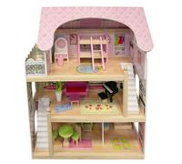 4iQ Grande maison de poupées en bois MELISA 62x31,5x70 cm avec accessoires