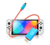 4K@144Hz USB C to HDMI Cable Dock Alternative Compatible with Nintendo Switch/Switch OLED, Steam Deck & ROG Ally, 2M USB-C HDMI Adapter with 100W PD Charging for TV Screen Mirroring, Bleu