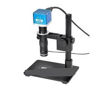 4K 2K 1080P 51MP Laboratoire vidéo Industriel VGA USB Microscope caméra Zoom 130x C-Mount lentille LED lumière annulaire for la réparation de Carte PCB de téléphone Clair et Lisse(Style B-4k)