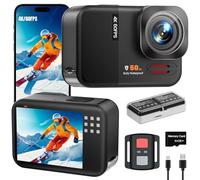 4K 60FPS 48MP Camera Sport, 50FT Caméra Waterproof, 8X caméra étanche, Grand angle de 170° EIS stabilisation caméra casque avec carte 64GB, WIFI batterie de la caméra d'action et kit d'accessoires
