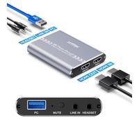 4K 60fps Audio Video HDMI Game Capture, Live Gamer Portable Pass-Through 4K Full HD 1080p 60fps USB3.0 Carte de capture Ultra Faible Latence Enregistrement Stream pour Xbox, PlayStation