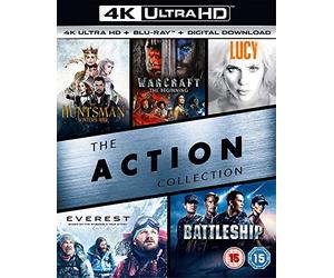 4K Action: Battleship / Everest / Lucy / The Hunstman Winters War / Warcraft [BOX] [5xBlu-Ray 4K]+[5xBlu-Ray] (Pas de version française)
