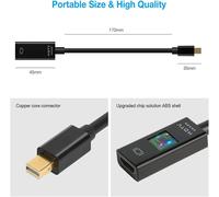 4K Adaptateur Mini Displayport Vers Hdmi, Lot De 2 Mini Displayport Hdmi Adaptateur Hdmi, Uhd, 4K 30Hz, 2K 60Hz,1080P 120Hz, Pour Macbook Air/Pro, Microsoft Surface Pro Et Plus - Noir[Z5079]