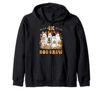 4K Boo Crew Preppy Halloween Floral Fantôme Enseignant Femme Fille Sweat à Capuche