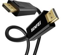4K Câble Displayport Vers Hdmi 1.8M, Uni-Directionnel Câble Displayport Vers Hdmi Cordon Plaqué Or Pour Lenovo, , Asus, Dell Et Autres Marques[CAB4191058]