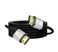 4K câble Hdmi 5M, câble Hdmi 2.0 haute vitesse 4K@60Hz 2K@120Hz, connecteur plaqué or 3D ARC HDCP 2.2 et 2.3 pour HDTV/Blu Ray lecture/projecteurs/ordinateurs portables /PS4/PS5(argenté)